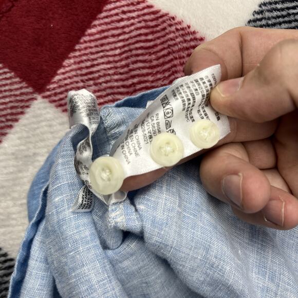 Tommy Bahama Shirt Mens 2XLT Blue 100% Linen Casual Beach Relax Resort Preppy - Picture 8 of 15